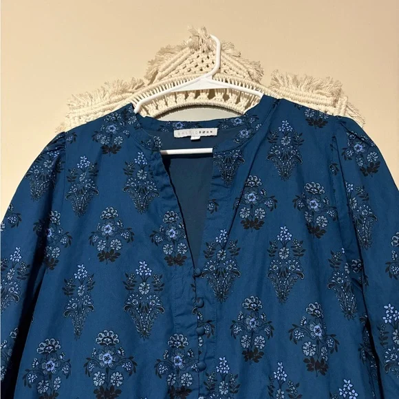 Baltic Born Mira Midi Dress Deep Blue Print - Picture 5 of 5